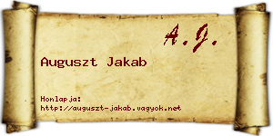 Auguszt Jakab névjegykártya